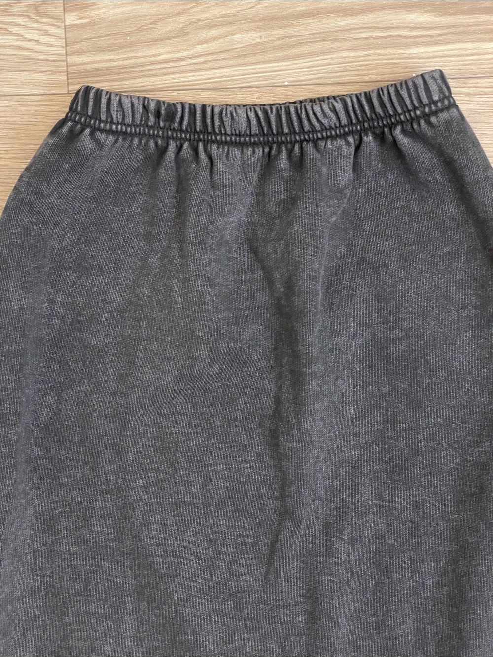 NEW Zara 100% Cotton Dark Charcoal Gray Sweater Midi Skirt - Picture 3 of 9